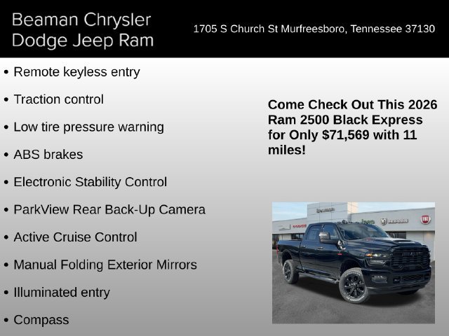 New 2026 RAM 2500 Tradesman w/ Safety Group AWD/4WD image 5
