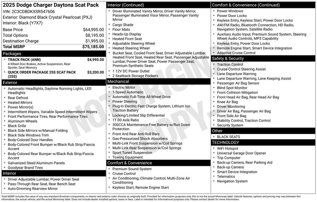 New 2025 Dodge Charger R/T Scat Pack w/ Track Pack image 9