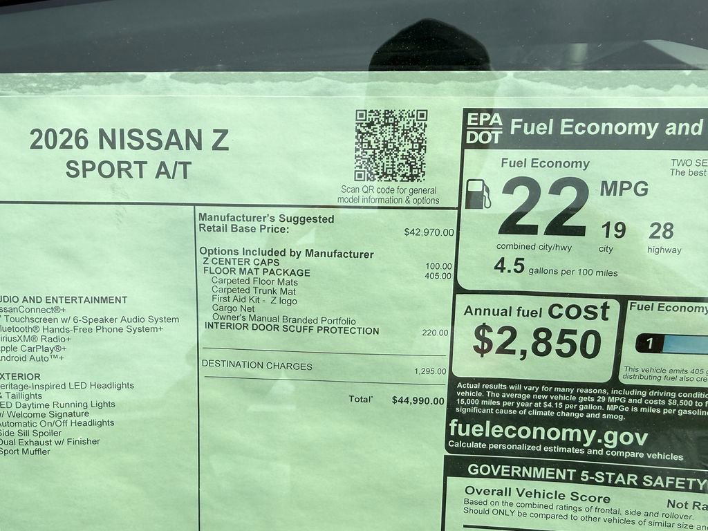 New 2026 Nissan Z Sport RWD image 38