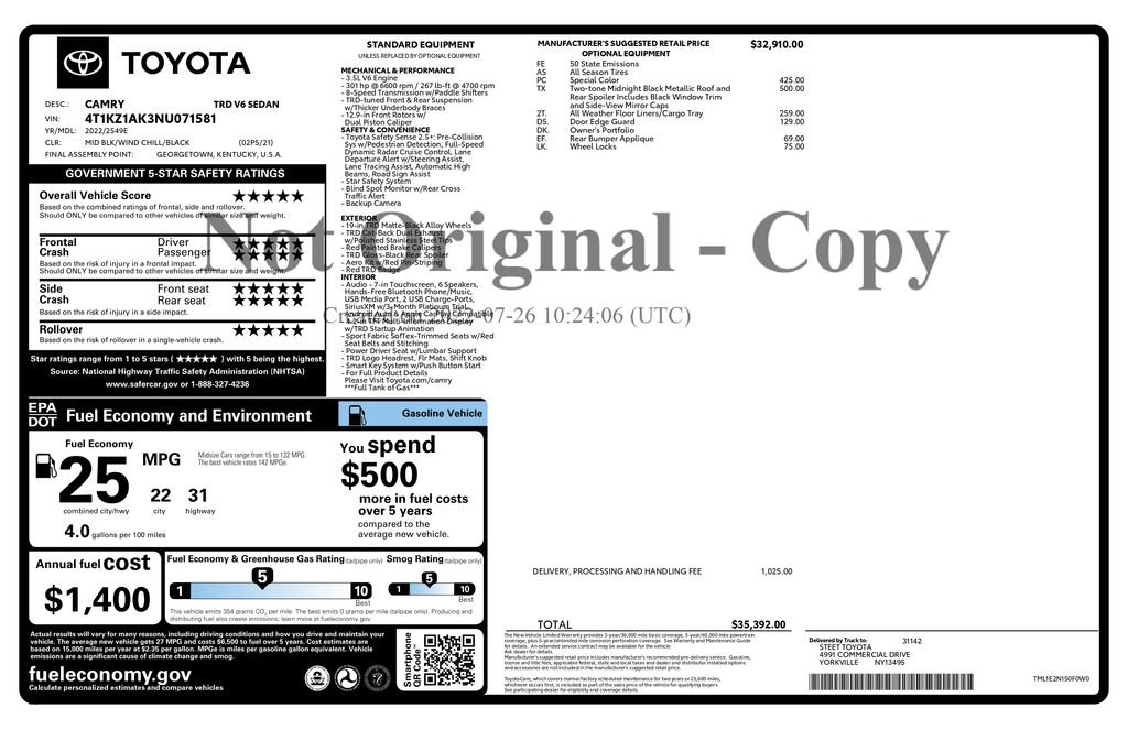 Used 2022 Toyota Camry TRD FWD image 3