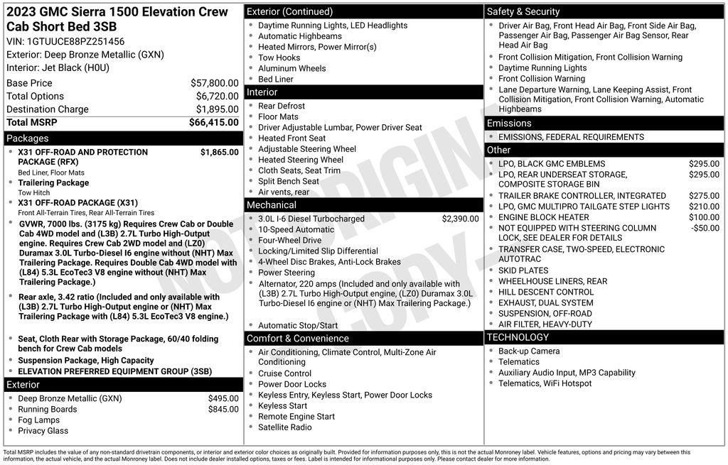 Used 2023 GMC Sierra 1500 Elevation image 5