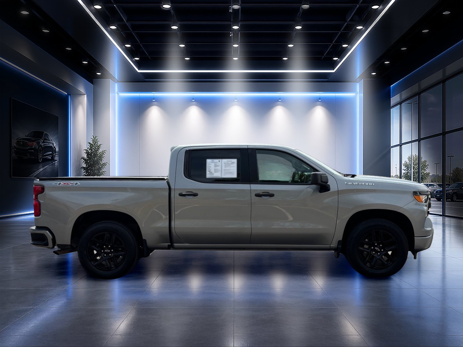 Used 2024 Chevrolet Silverado 1500 Custom w/ Turbomax Blackout Package AWD/4WD image 3