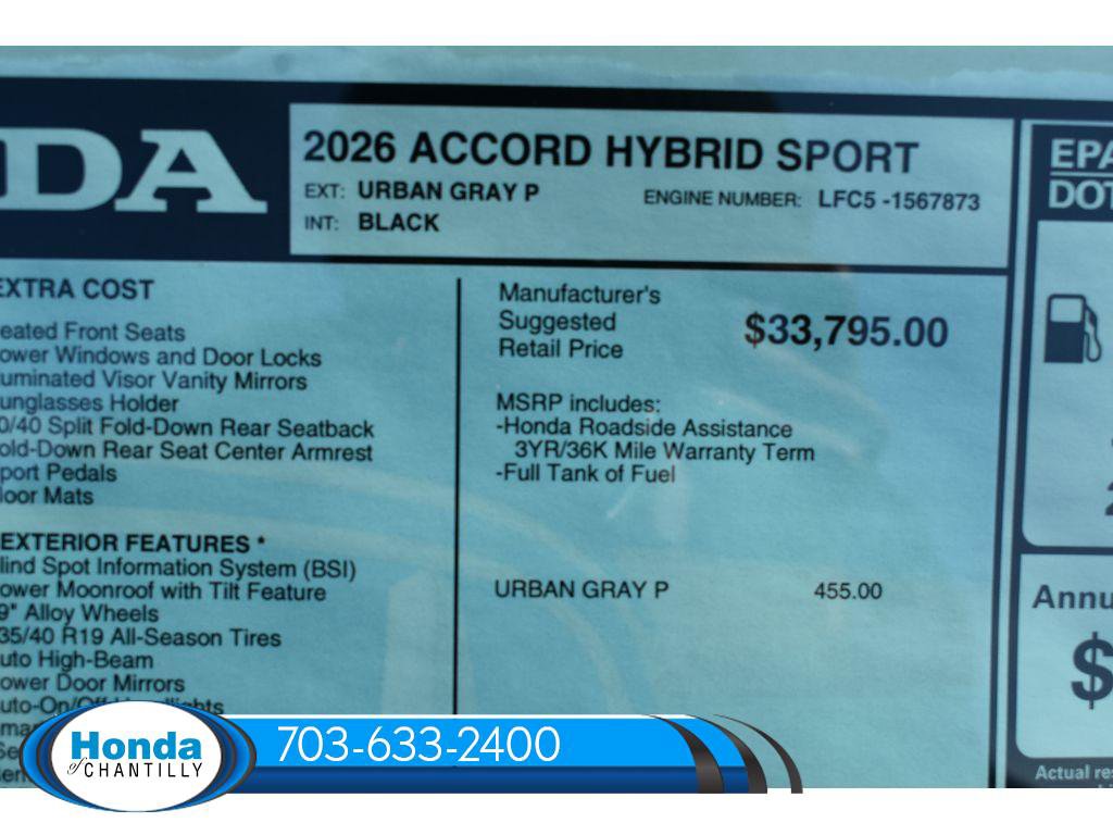 New 2026 Honda Accord Hybrid Sport-L image 37