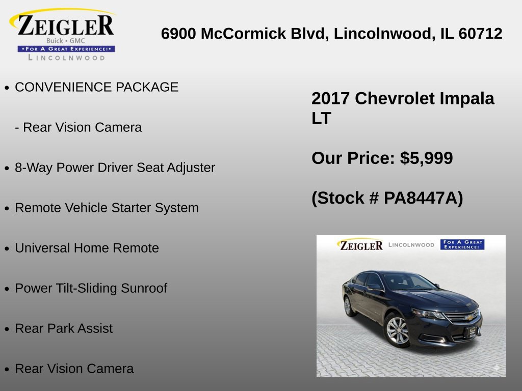 Used 2017 Chevrolet Impala LT w/ Convenience Package FWD image 12