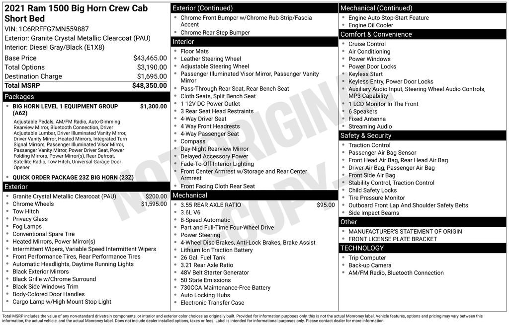 Certified 2021 RAM 1500 Big Horn image 40