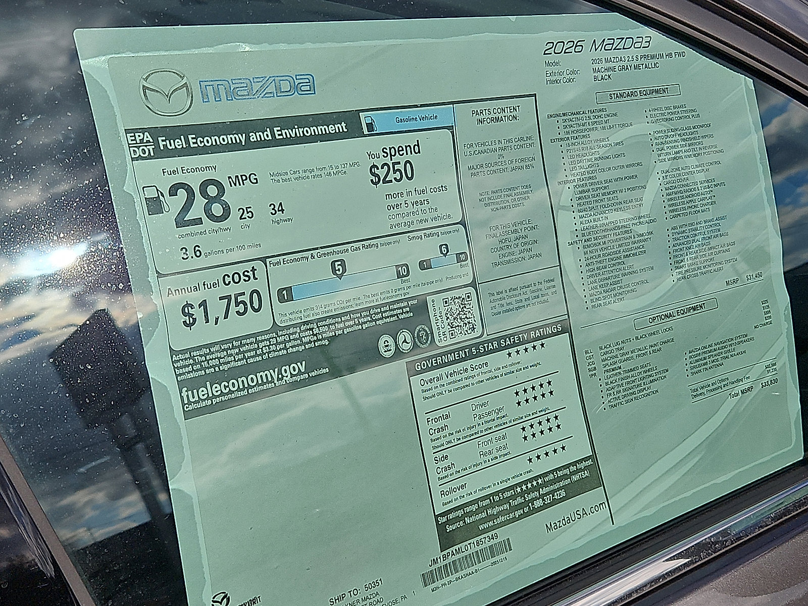 New 2026 MAZDA MAZDA3 2.5 S Hatchback w/ Premium Pkg image 21