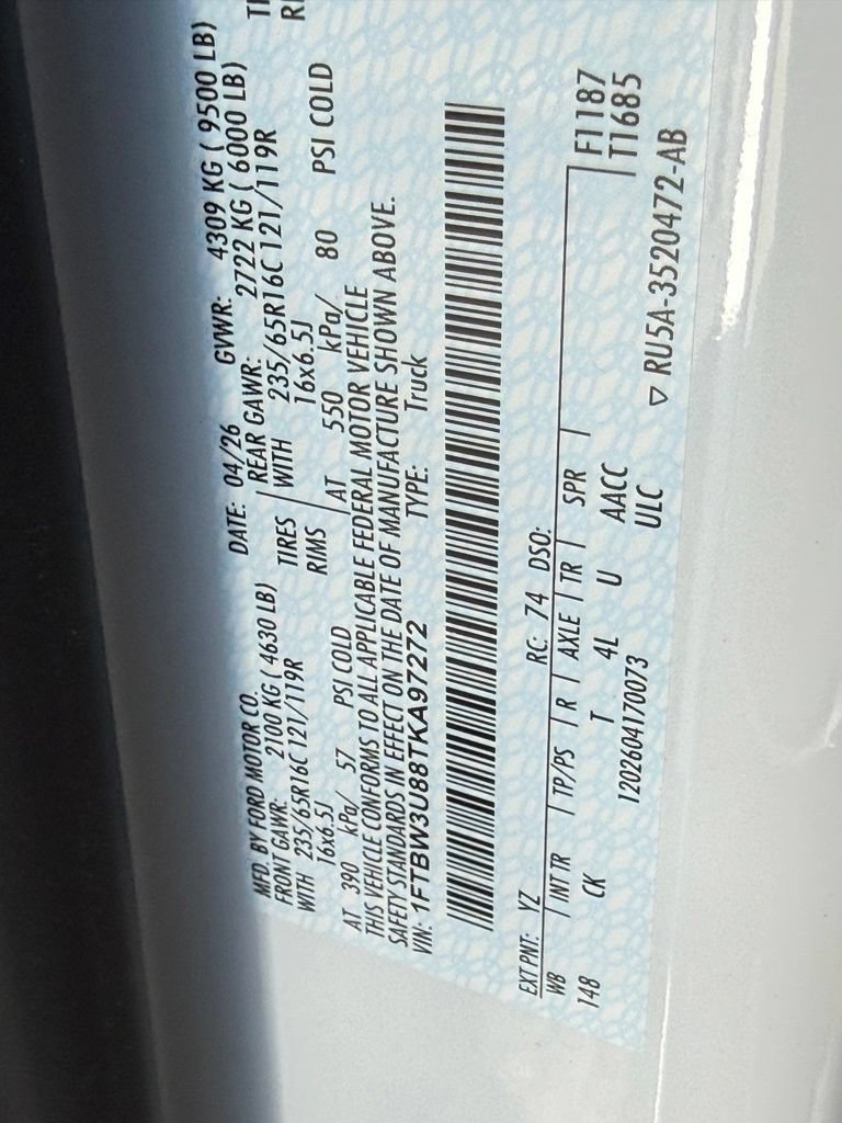 New 2026 Ford Transit 350 148 High Roof Extended AWD w/ Load Area Protection Package image 35