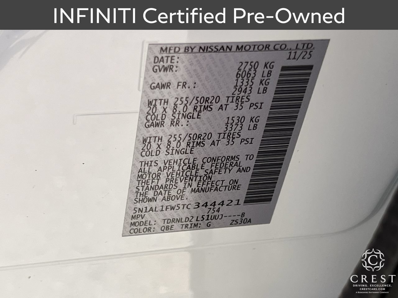 Certified 2026 INFINITI QX60 Sport w/ Dark Cargo Package AWD/4WD image 33
