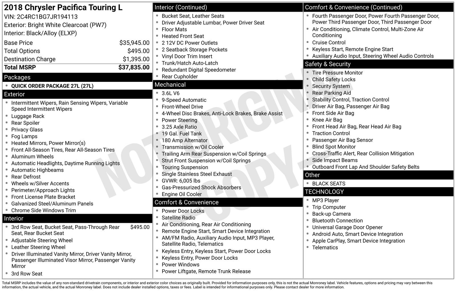 Used 2018 Chrysler Pacifica Touring-L image 4