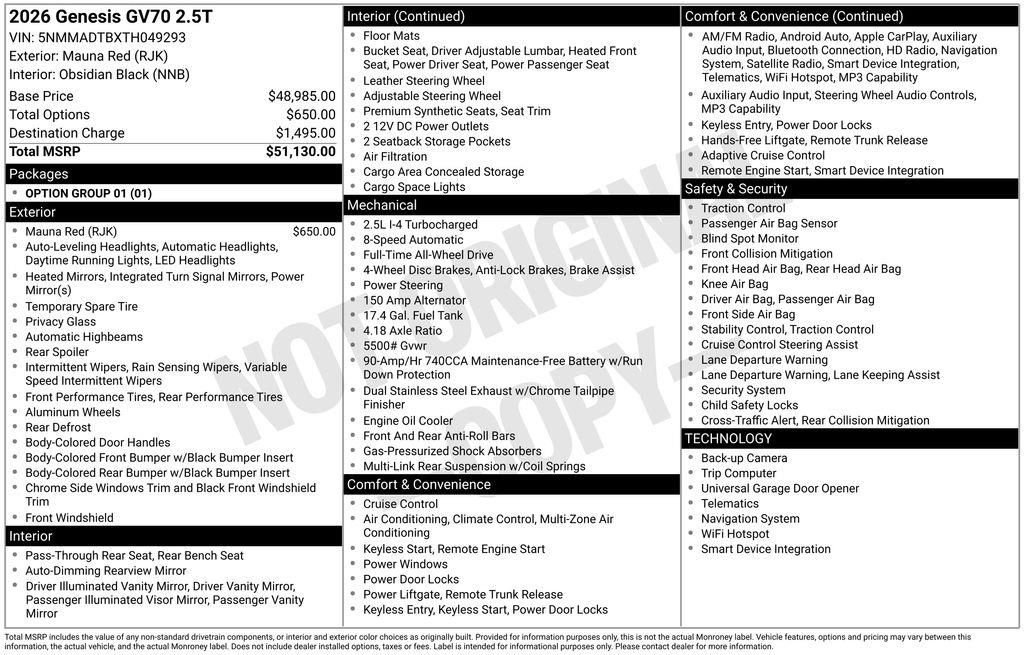 New 2026 Genesis GV70 2.5T image 5