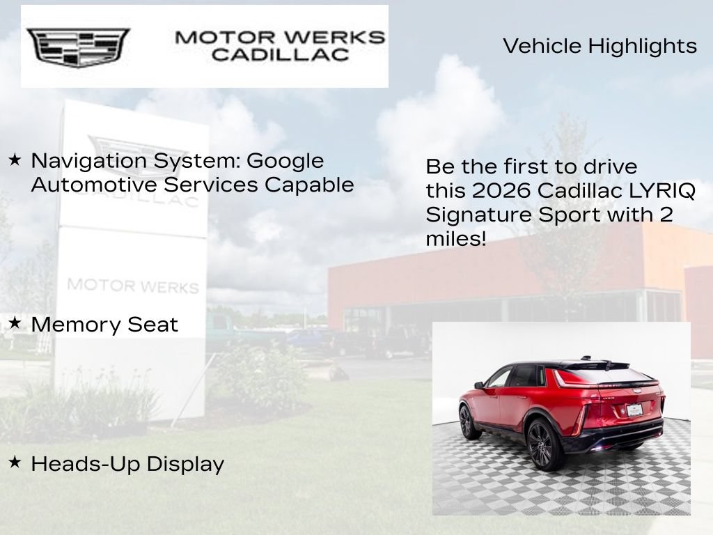 New 2026 Cadillac Lyriq Signature Sport w/ Nappa Leather Package AWD/4WD image 12