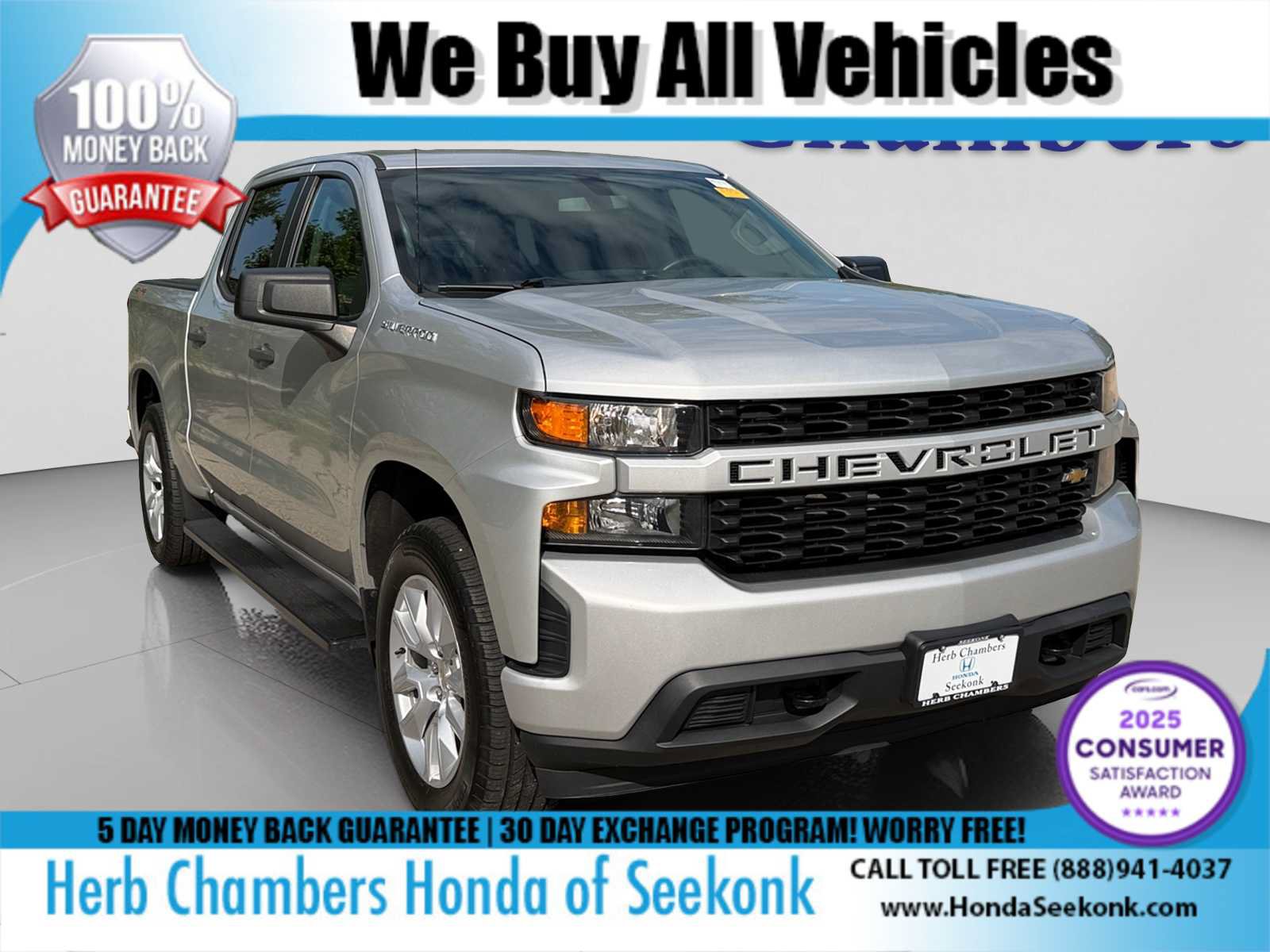 Used 2020 Chevrolet Silverado 1500 Custom w/ Trailering Package AWD/4WD image 1