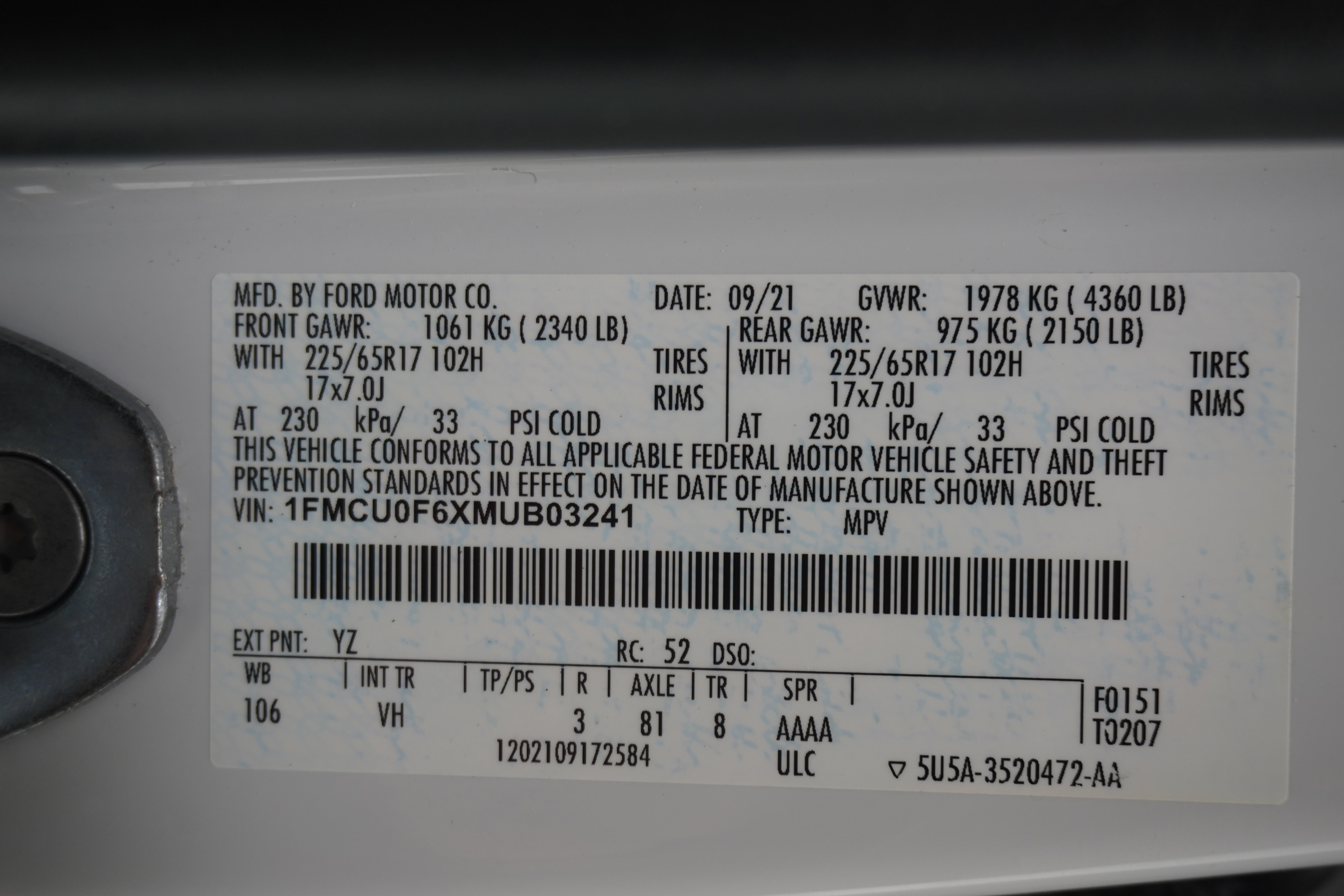 Used 2021 Ford Escape S FWD image 29