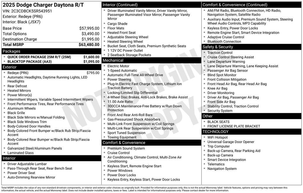 New 2025 Dodge Charger R/T w/ Quick Order Package 25M R/T image 27