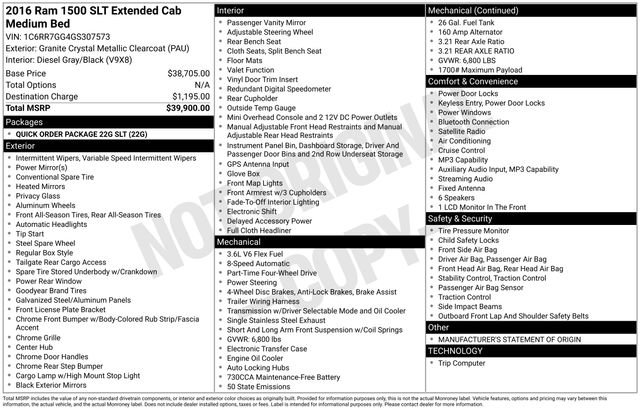 Used 2016 RAM 1500 Classic SLT image 15