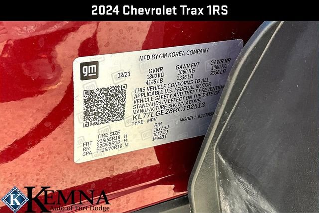 Used 2024 Chevrolet Trax RS w/ Driver Confidence Package image 20