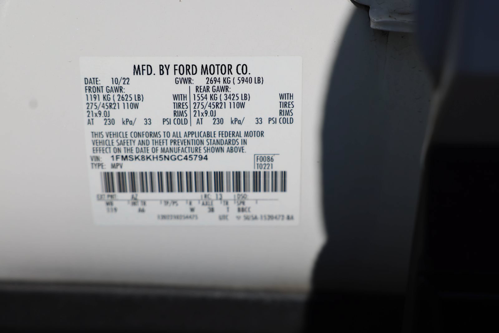 Certified 2022 Ford Explorer ST-Line w/ Class IV Trailer Tow Package AWD/4WD image 42