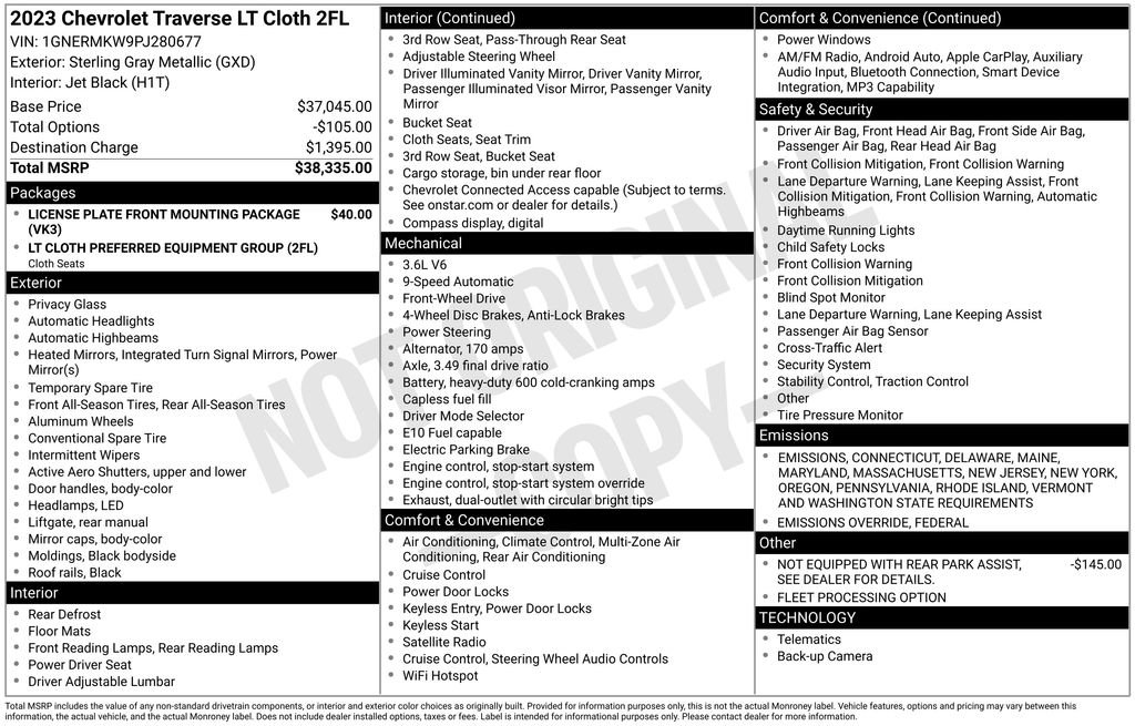 Used 2023 Chevrolet Traverse LT image 31
