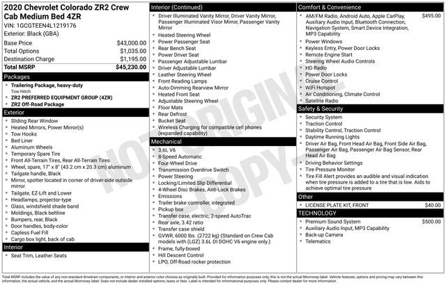Used 2020 Chevrolet Colorado ZR2 AWD/4WD image 30
