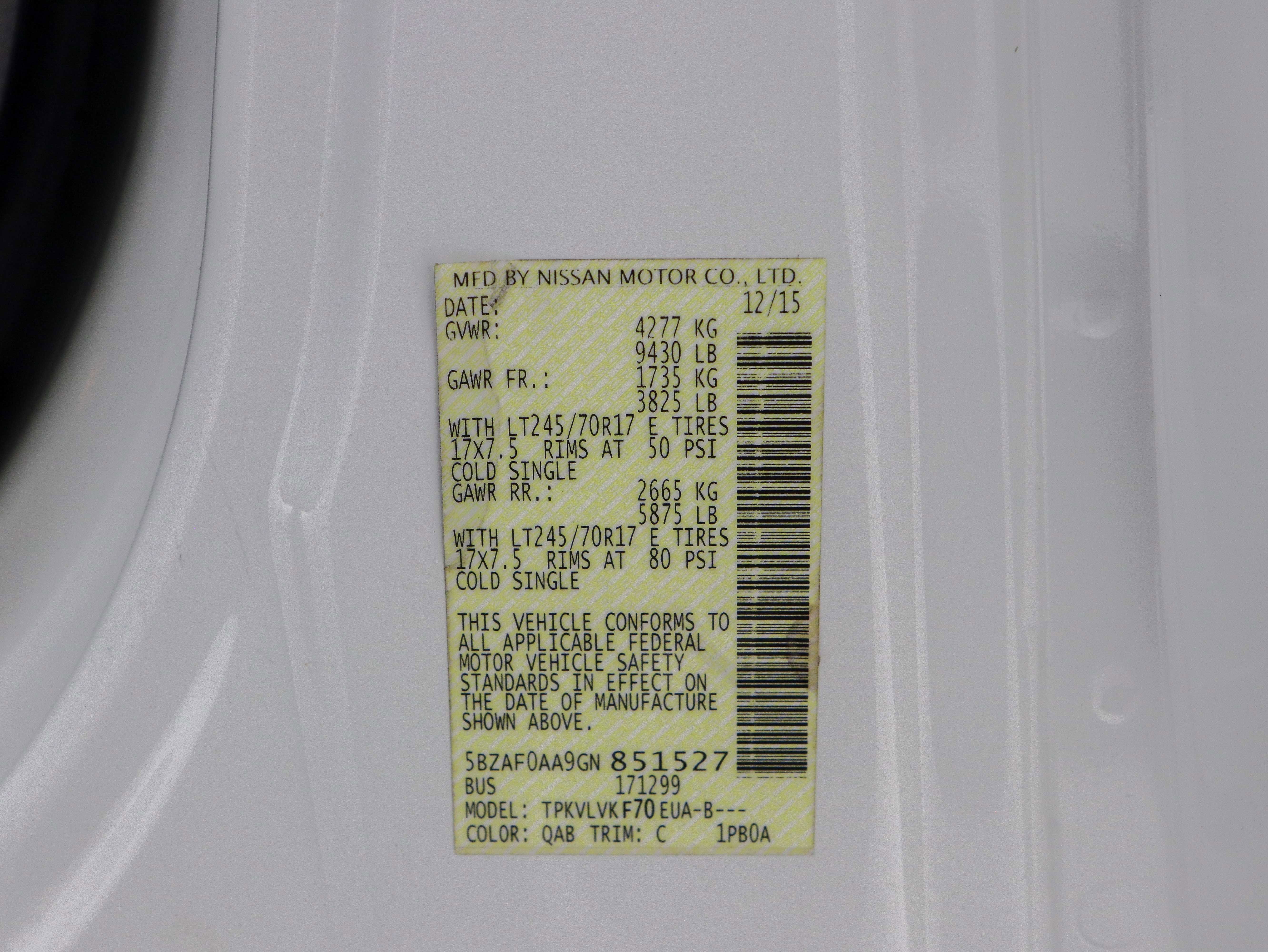 Used 2016 Nissan NV 3500 SL image 33