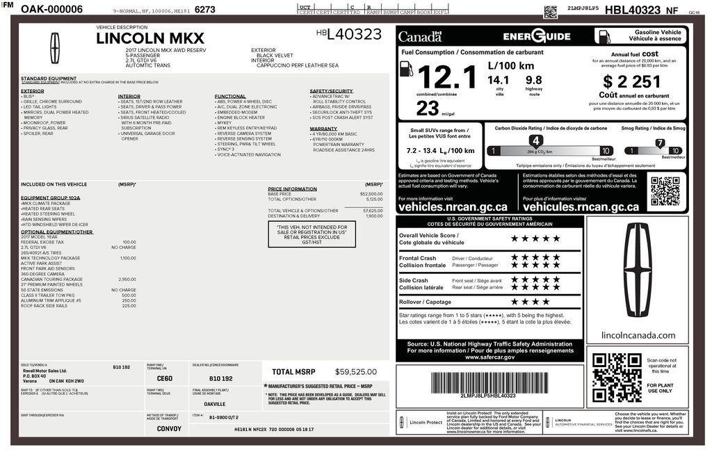 Used 2017 Lincoln MKX Reserve w/ Canadian Touring Package image 2