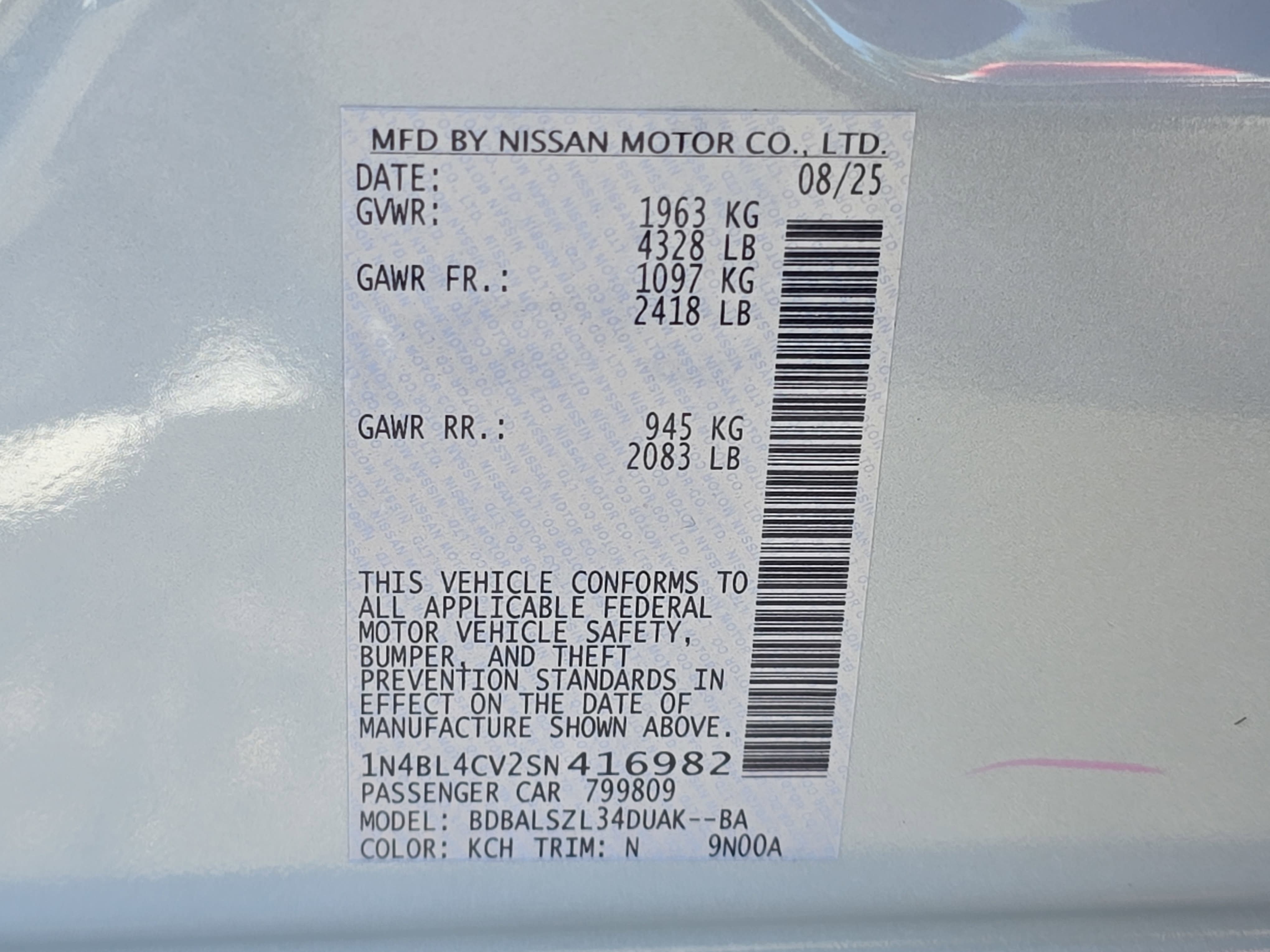New 2025 Nissan Altima 2.5 SR w/ SR Premium Package FWD image 35