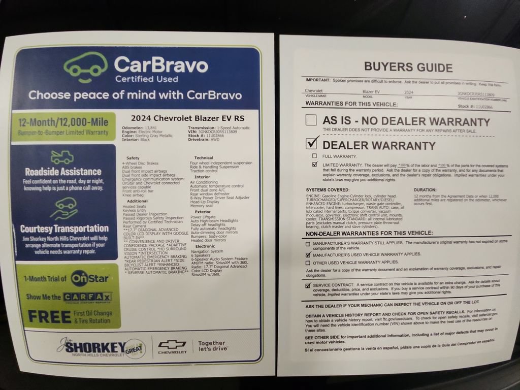 Certified 2024 Chevrolet Blazer EV RS AWD/4WD image 32