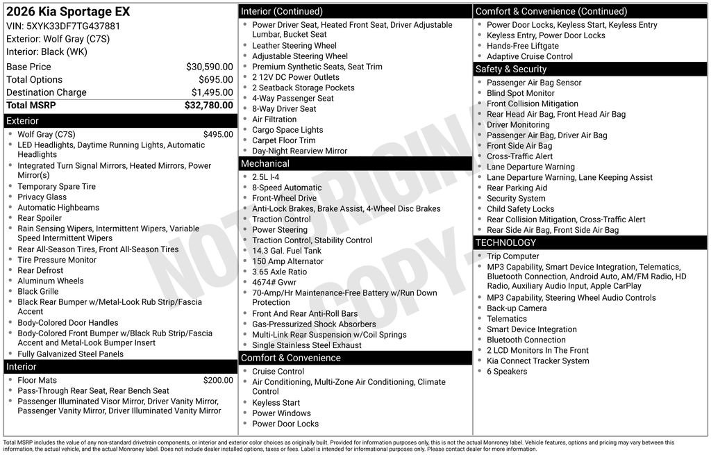 New 2026 Kia Sportage EX FWD image 6