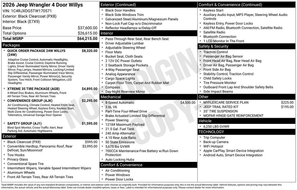 New 2026 Jeep Wrangler Willys image 2