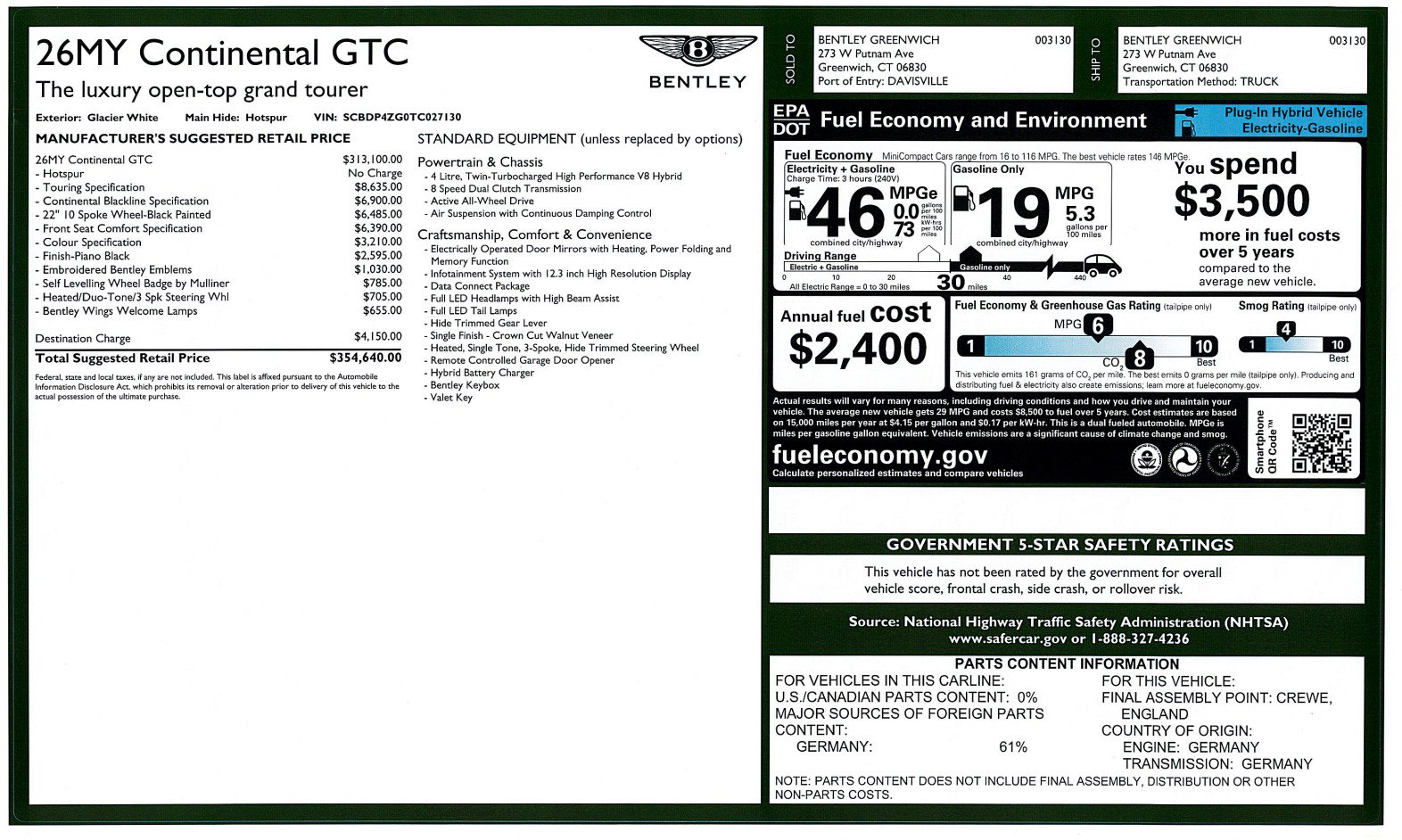 New 2026 Bentley Continental GTC AWD/4WD image 35