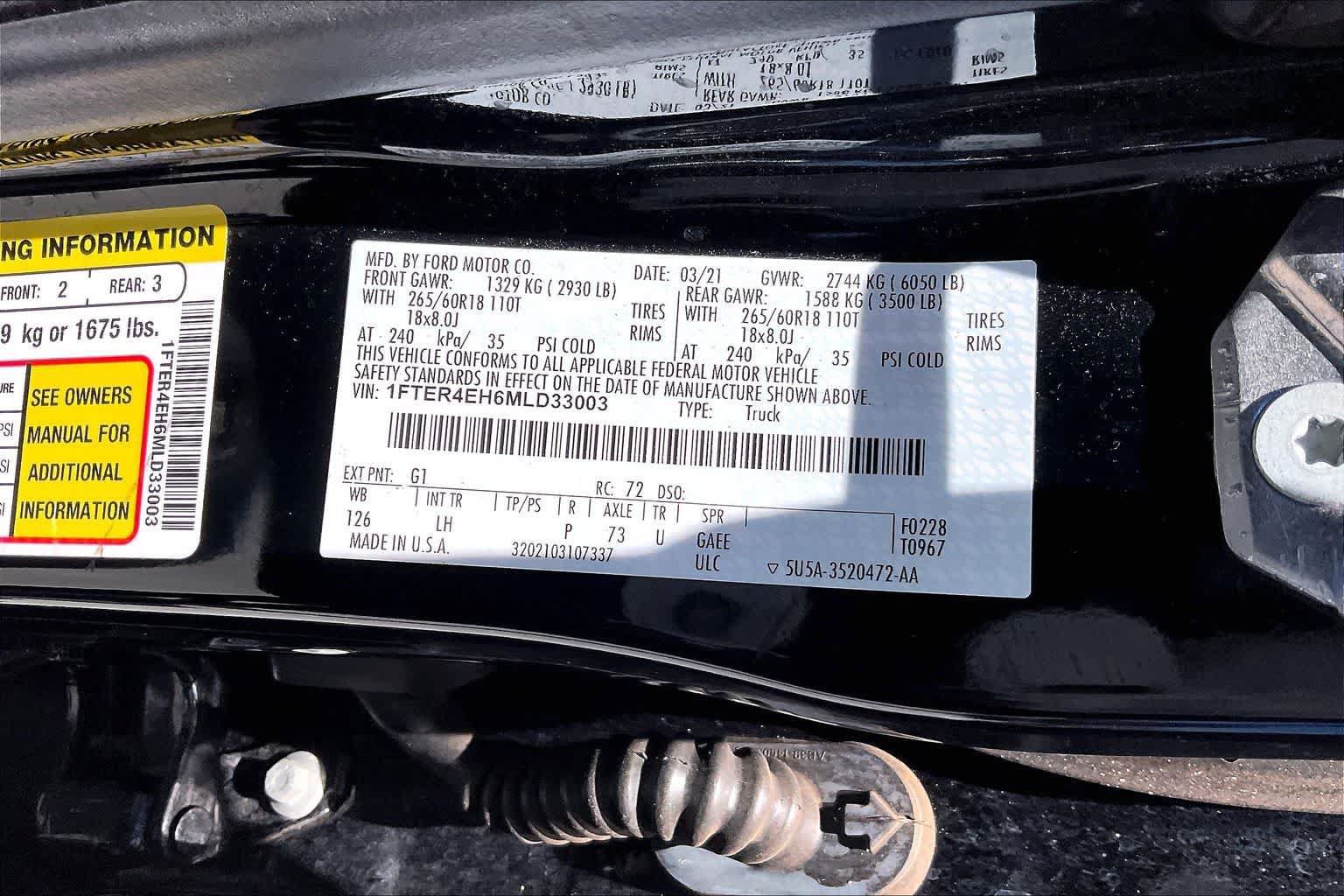 Used 2021 Ford Ranger XLT w/ Equipment Group 301A Mid RWD image 20