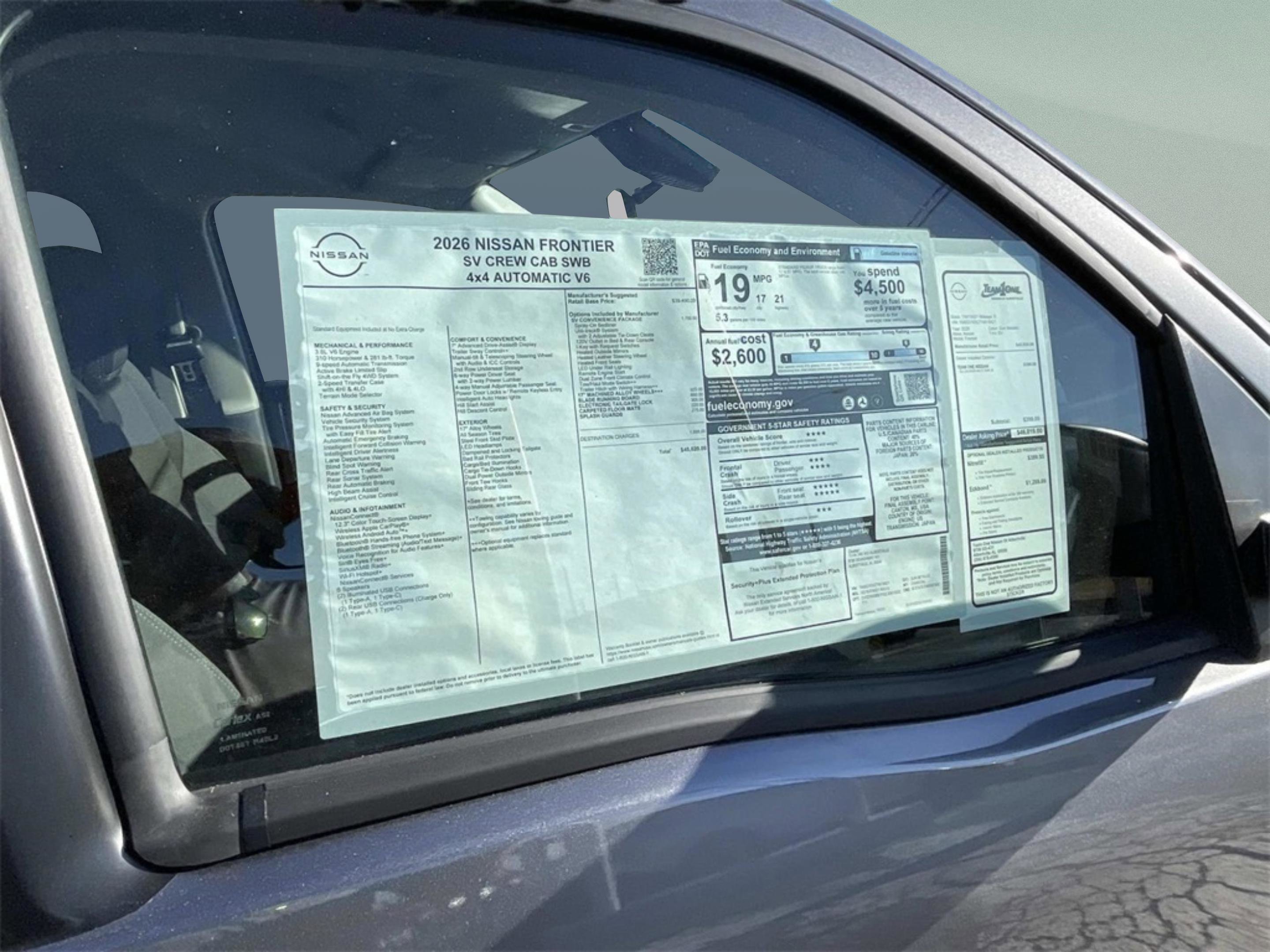 New 2026 Nissan Frontier SV w/ SV Convenience Package image 25