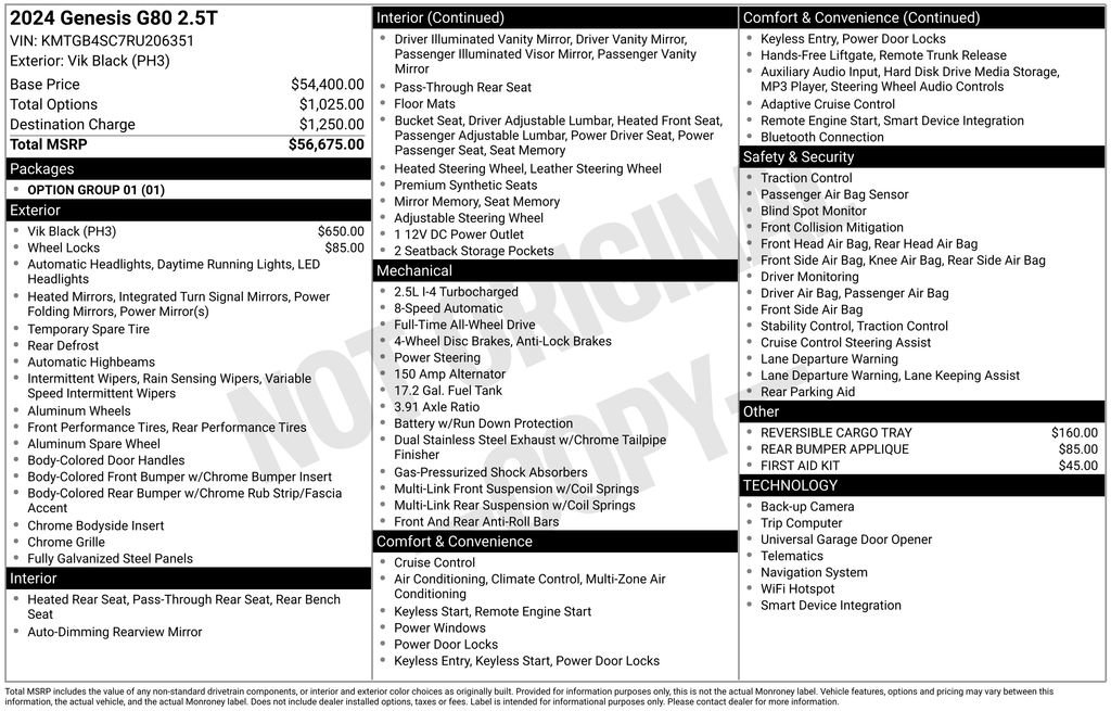 Used 2024 Genesis G80 2.5T image 3