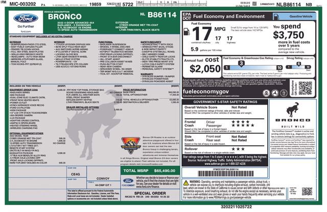 Certified 2022 Ford Bronco Badlands AWD/4WD image 38