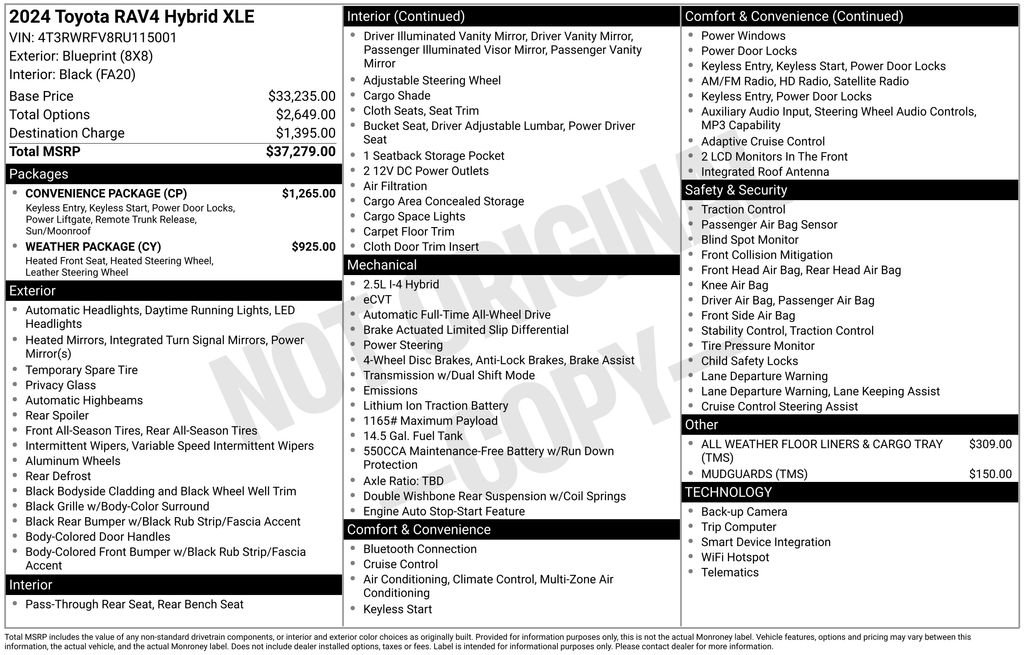 Certified 2024 Toyota RAV4 XLE w/ Convenience Package AWD/4WD image 22