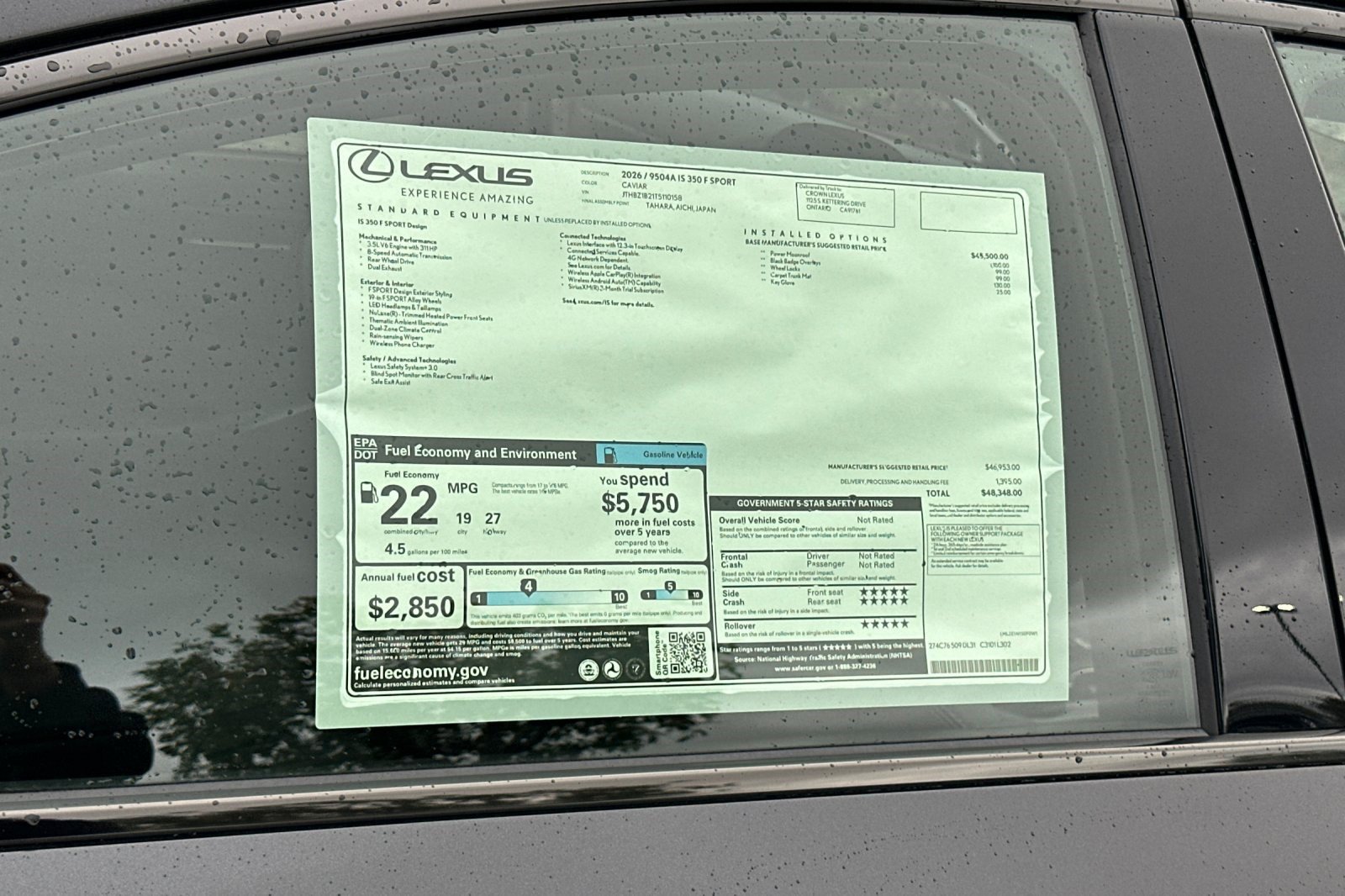 New 2026 Lexus IS 350 F Sport w/ Accessory Package Z1 RWD image 28