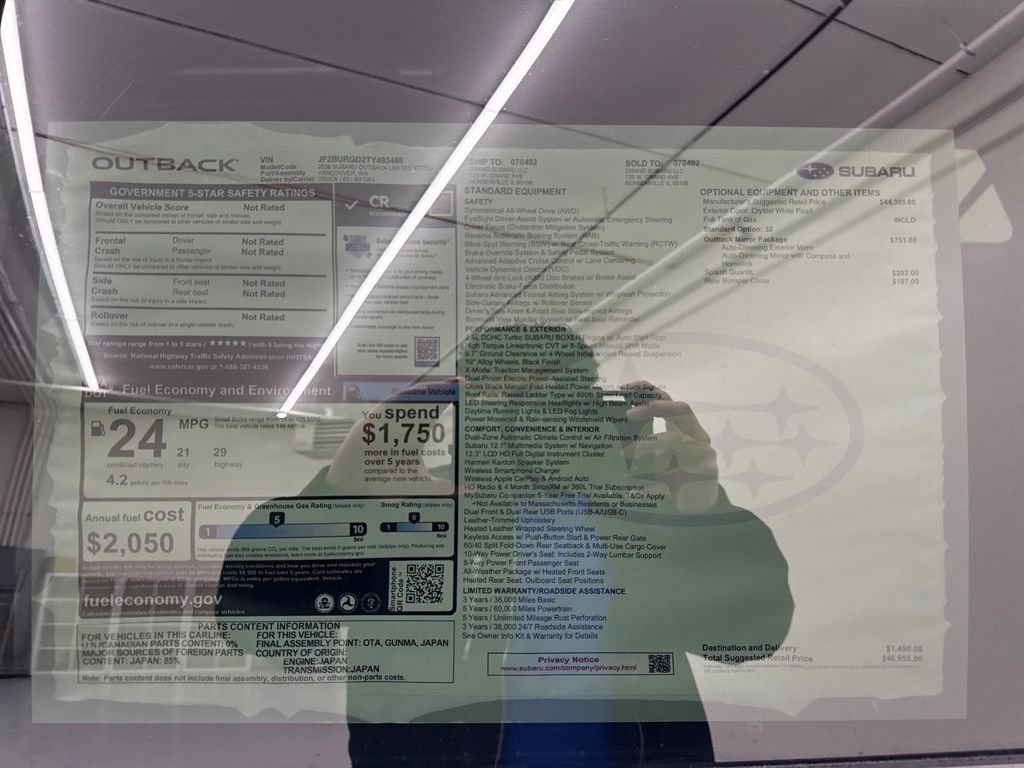 New 2026 Subaru Outback Limited XT image 28