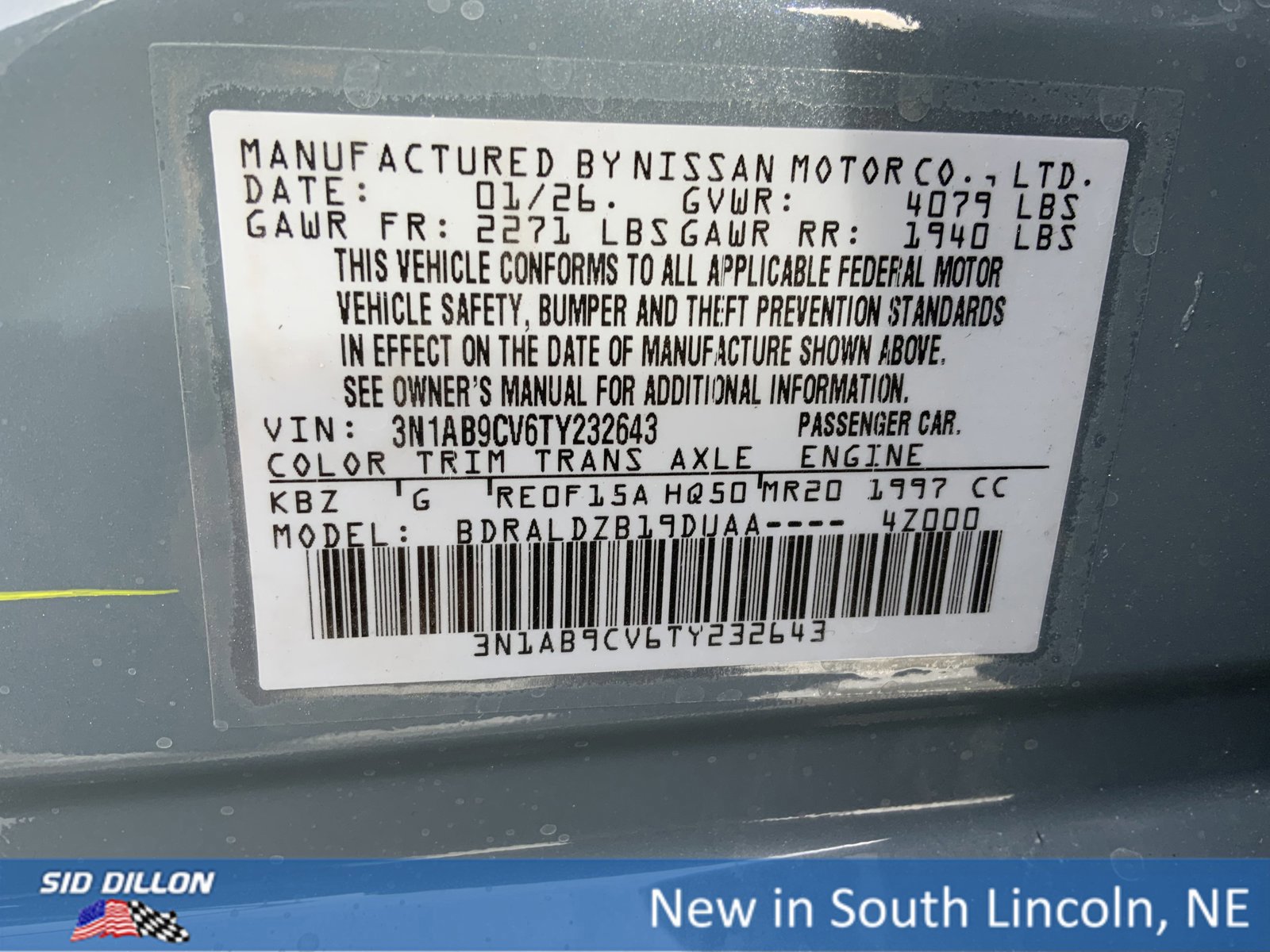 New 2026 Nissan Sentra SV w/ Floor Mat Package image 12