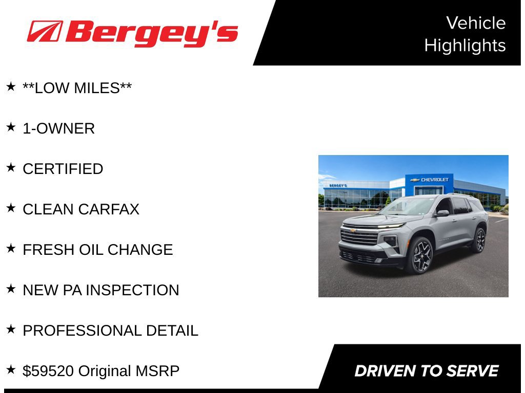 Certified 2026 Chevrolet Traverse High Country w/ LPO, Floor Liner Package AWD/4WD image 4