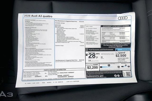 New 2026 Audi A3 2.0T Premium image 13