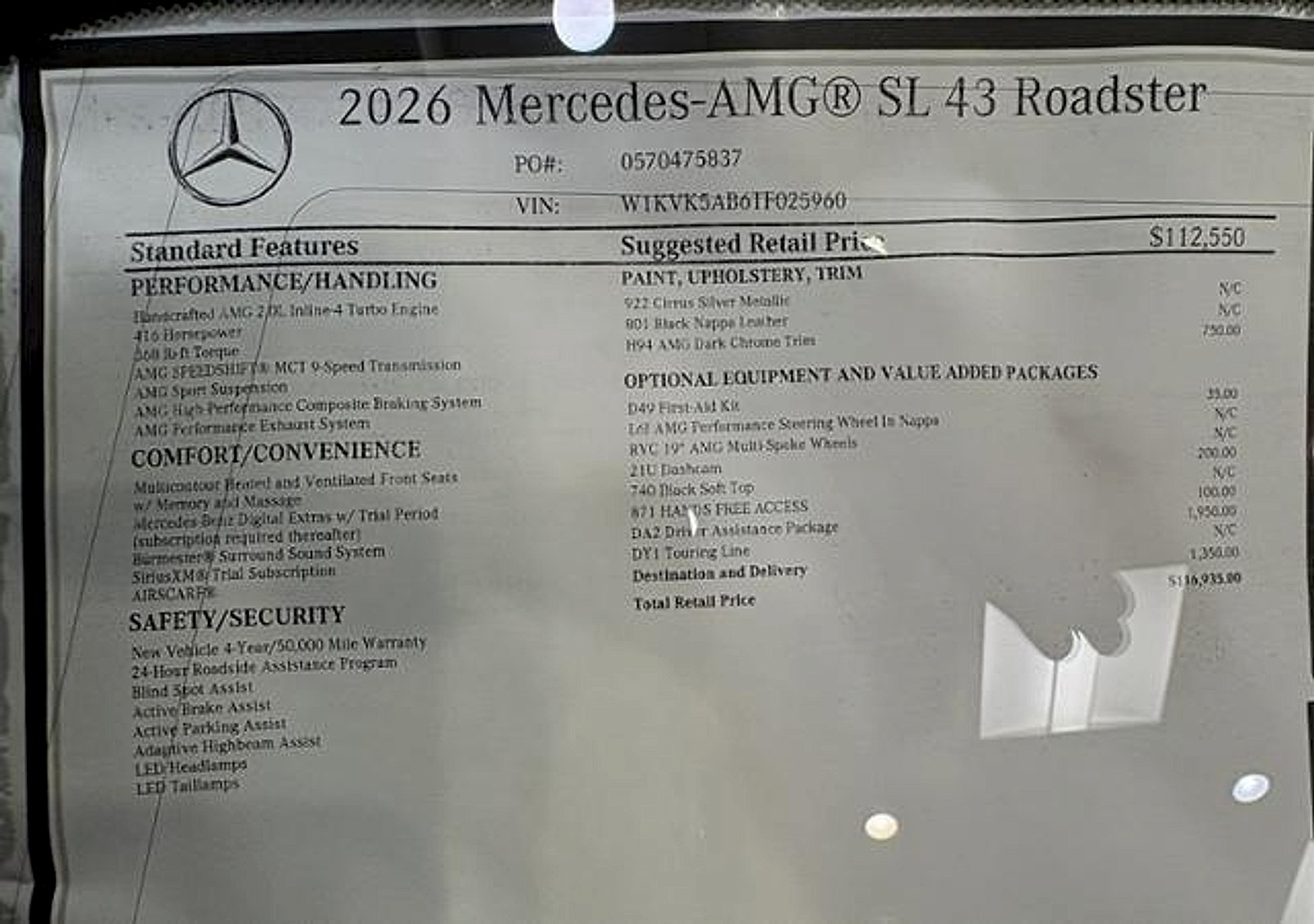 New 2026 Mercedes-Benz SL 43 AMG image 2