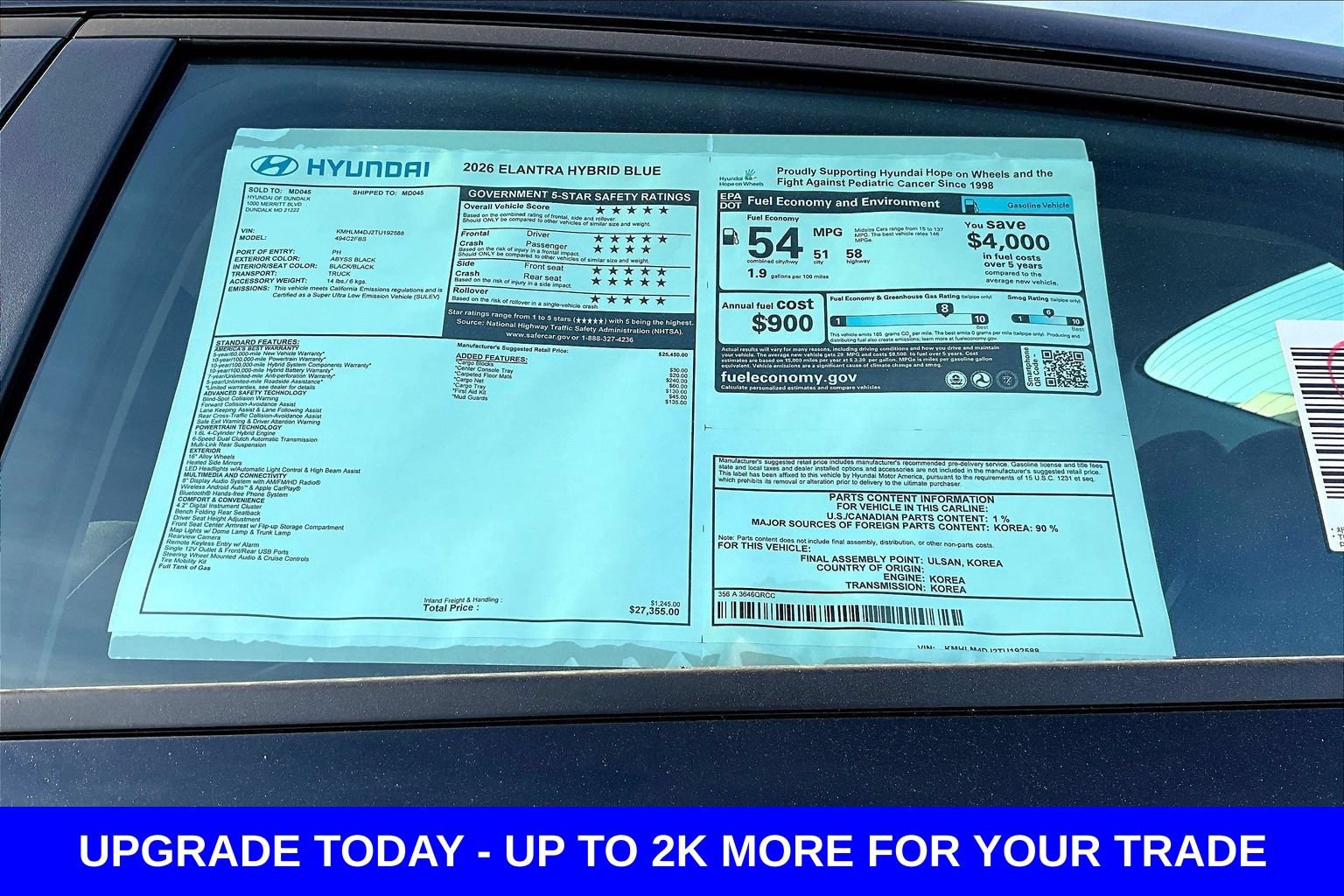 New 2026 Hyundai Elantra Hybrid FWD image 18