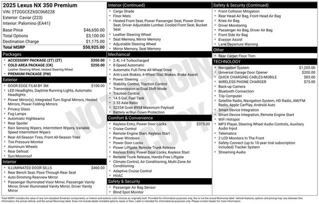 Used 2025 Lexus NX 350 AWD w/ Accessory Package (2T) image 35