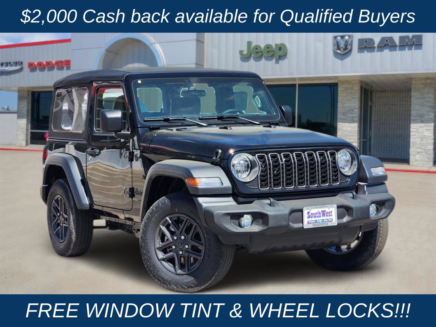 New 2026 Jeep Wrangler Sport AWD/4WD 360° Tour