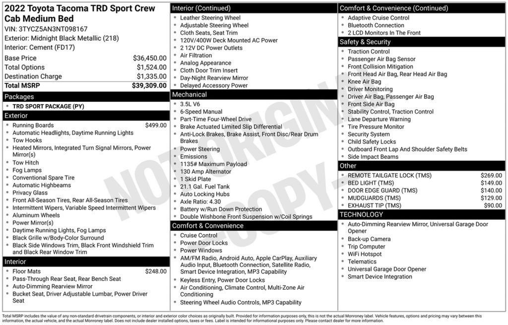 Used 2022 Toyota Tacoma TRD Sport image 6