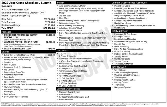 Used 2022 Jeep Grand Cherokee L Summit image 6