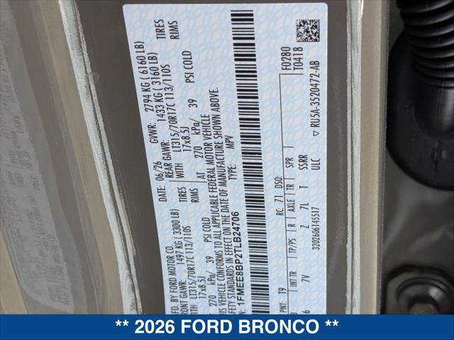 New 2026 Ford Bronco Outer Banks w/ Sasquatch Package AWD/4WD image 21