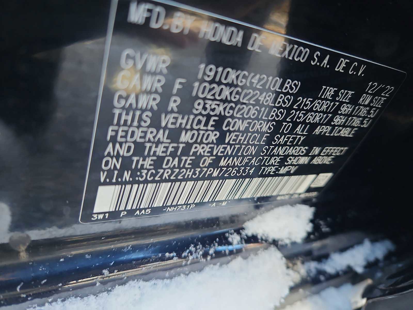 Certified 2023 Honda HR-V LX image 14