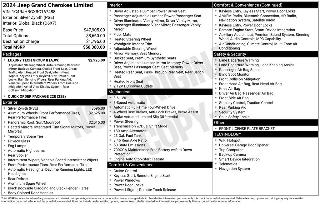 Used 2024 Jeep Grand Cherokee Limited w/ Luxury Tech Group II image 7