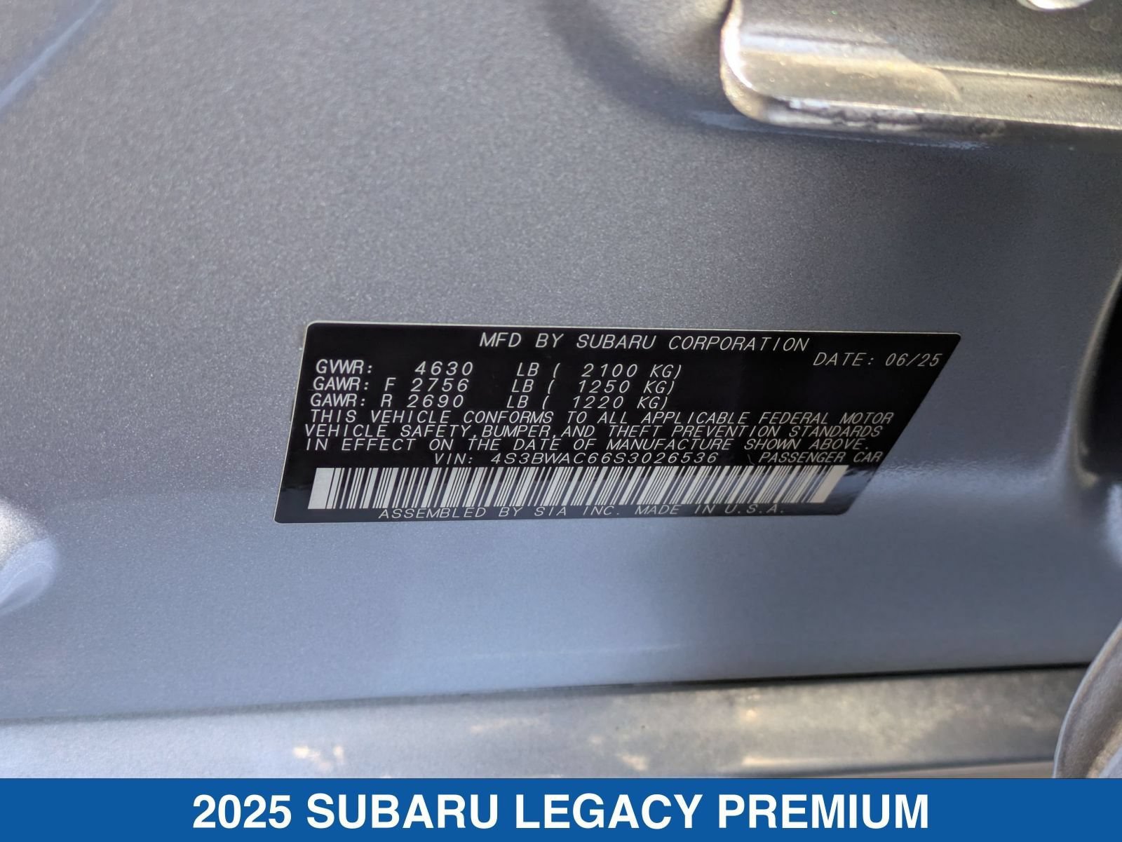 Certified 2025 Subaru Legacy Premium AWD/4WD image 37